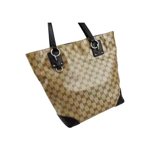 Gucci GG Crystal PVC Leather Tote Bag