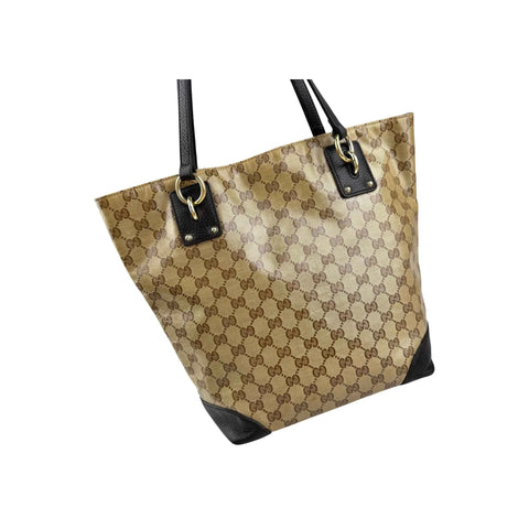 Gucci GG Crystal PVC Leather Tote Bag