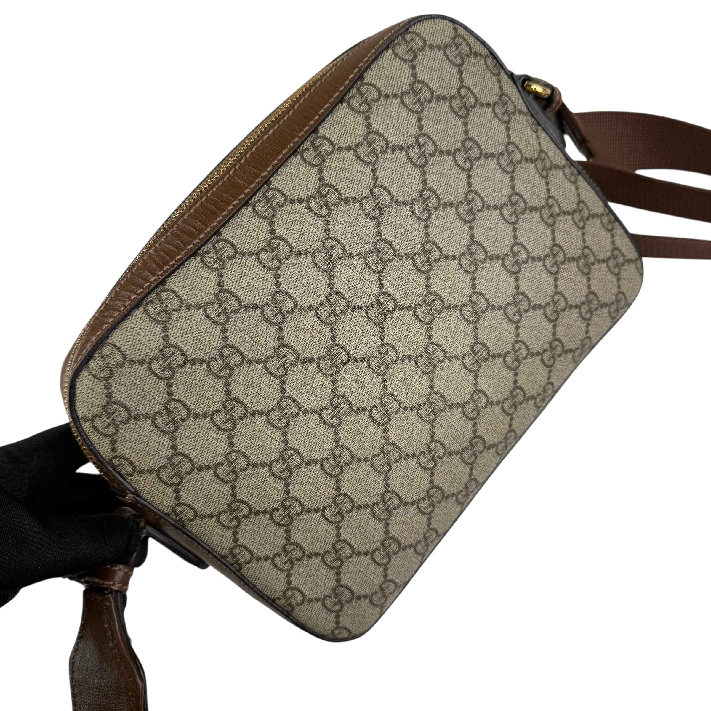 Gucci GG Supreme Messenger Brown Bag