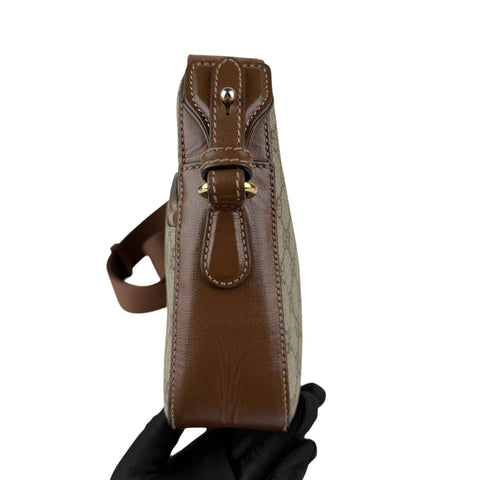 Gucci GG Supreme Messenger Brown Bag