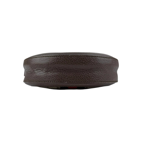 Gucci GG Supreme Monogram Web Mini Ophidia Round Brown Shoulder Bag