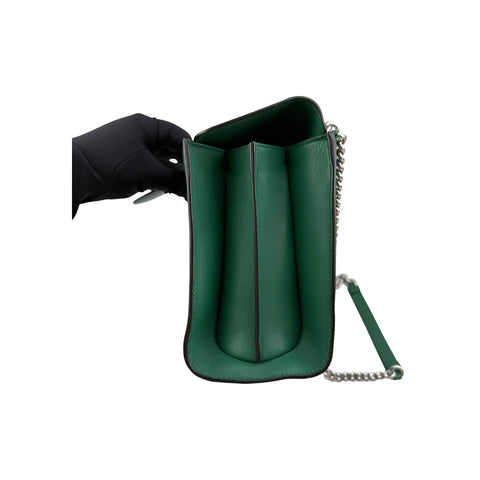 Gucci Green Interlocking G Leather Chain Shoulder Bag