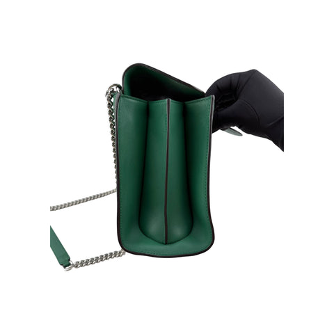 Gucci Green Interlocking G Leather Chain Shoulder Bag