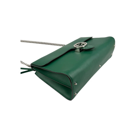 Gucci Green Interlocking G Leather Chain Shoulder Bag