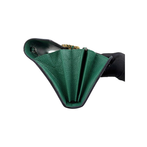 Gucci Green Leather Mini Dionysus Crystals Shoulder Bag