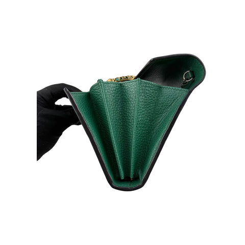 Gucci Green Leather Mini Dionysus Crystals Shoulder Bag