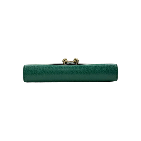 Gucci Green Leather Mini Dionysus Crystals Shoulder Bag