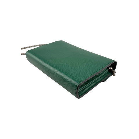 Gucci Green Leather Mini Dionysus Crystals Shoulder Bag