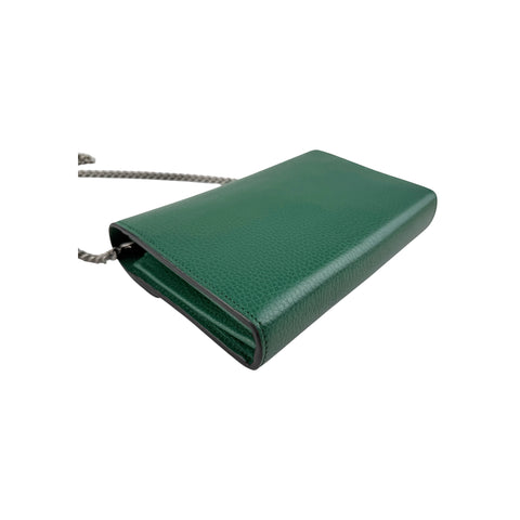 Gucci Green Leather Mini Dionysus Crystals Shoulder Bag