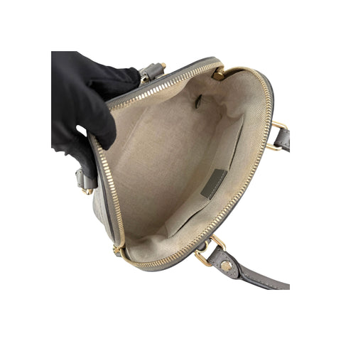 Gucci Grey Micro Guccissima Leather Mini Dome Crossbody Bag