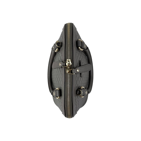 Gucci Grey Micro Guccissima Leather Mini Dome Crossbody Bag