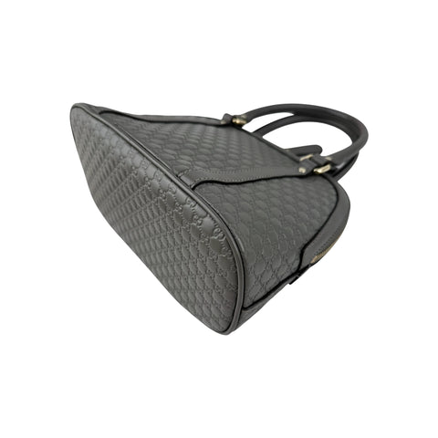 Gucci Grey Micro Guccissima Leather Mini Dome Crossbody Bag