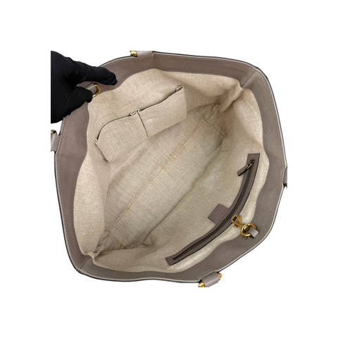 Gucci Grey Microguccissima Brogue Leather Large Duilio Tote Bag