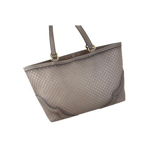 Gucci Grey Microguccissima Brogue Leather Large Duilio Tote Bag