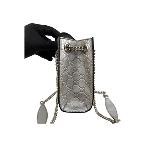 Gucci Guccissima Patent Leather Emily Original Chain Large Shoulder Bag