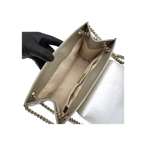 Gucci Guccissima Patent Leather Emily Original Chain Large Shoulder Bag