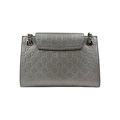 Gucci Guccissima Patent Leather Emily Original Chain Large Shoulder Bag