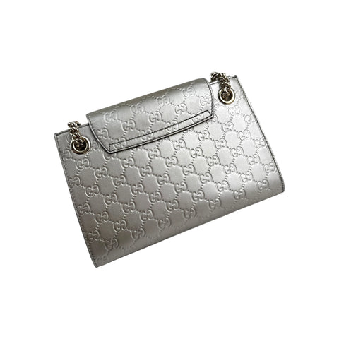 Gucci Guccissima Patent Leather Emily Original Chain Large Shoulder Bag