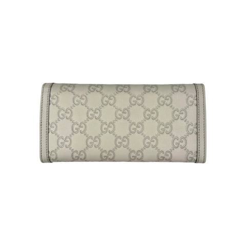 Gucci Guccissima Sukey Continental Wallet Off White