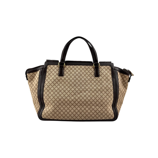 Gucci Handbag 1973 Diamond Tote Beige Diamond Canvas