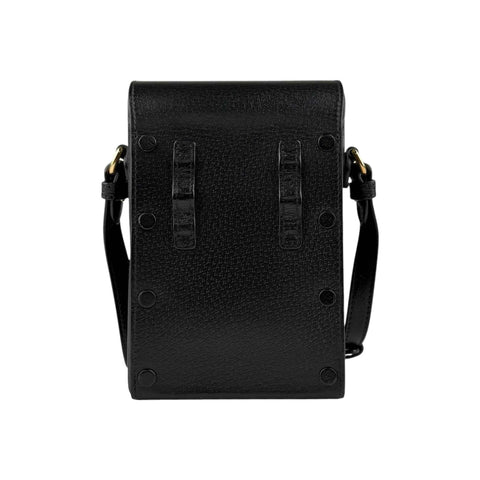 Gucci Black Leather Horsebit 1955 Vertical Mini Shoulder Crossbody Bag