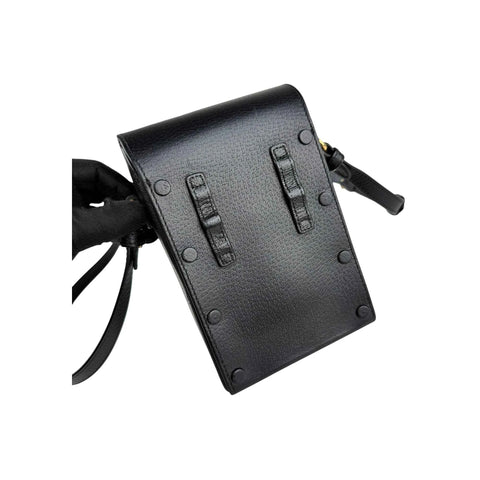 Gucci Black Leather Horsebit 1955 Vertical Mini Shoulder Crossbody Bag