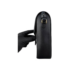 Gucci Black Leather Horsebit 1955 Vertical Mini Shoulder Crossbody Bag