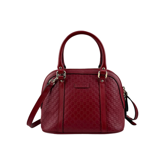 Gucci Leather Mini GG Guccissima Dome Satchel Crossbody Shoulder