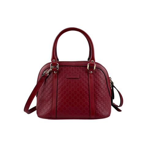 Gucci Leather Mini GG Guccissima Dome Satchel Crossbody Shoulder