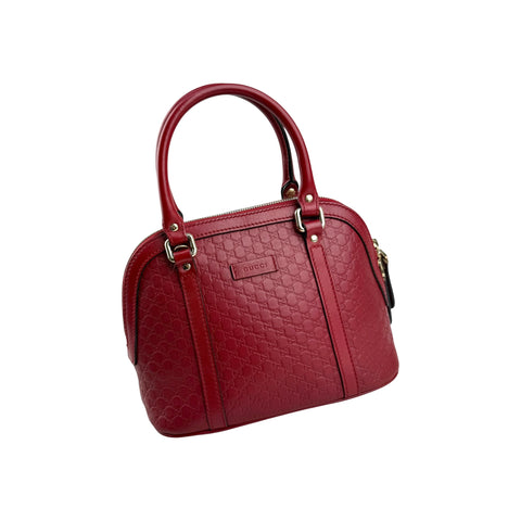 Gucci Leather Mini GG Guccissima Dome Satchel Crossbody Shoulder