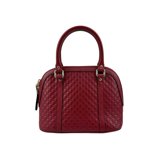 Gucci Leather Mini GG Guccissima Dome Satchel Crossbody Shoulder
