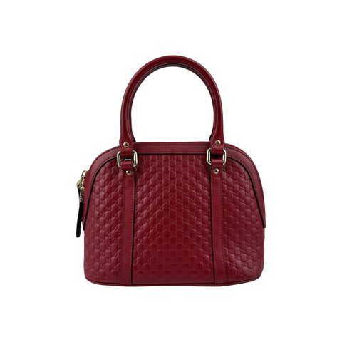 Gucci Leather Mini GG Guccissima Dome Satchel Crossbody Shoulder