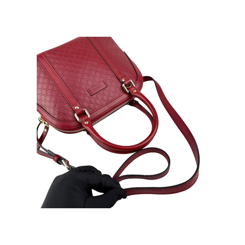 Gucci Leather Mini GG Guccissima Dome Satchel Crossbody Shoulder