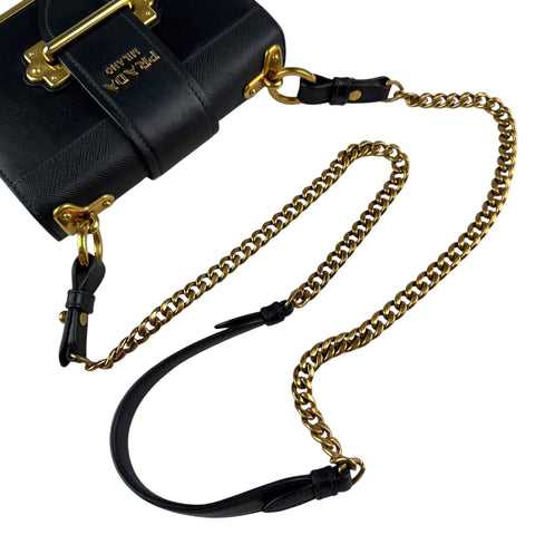 Prada City Calf And Saffiano Leather Cahier Crossbody Bag