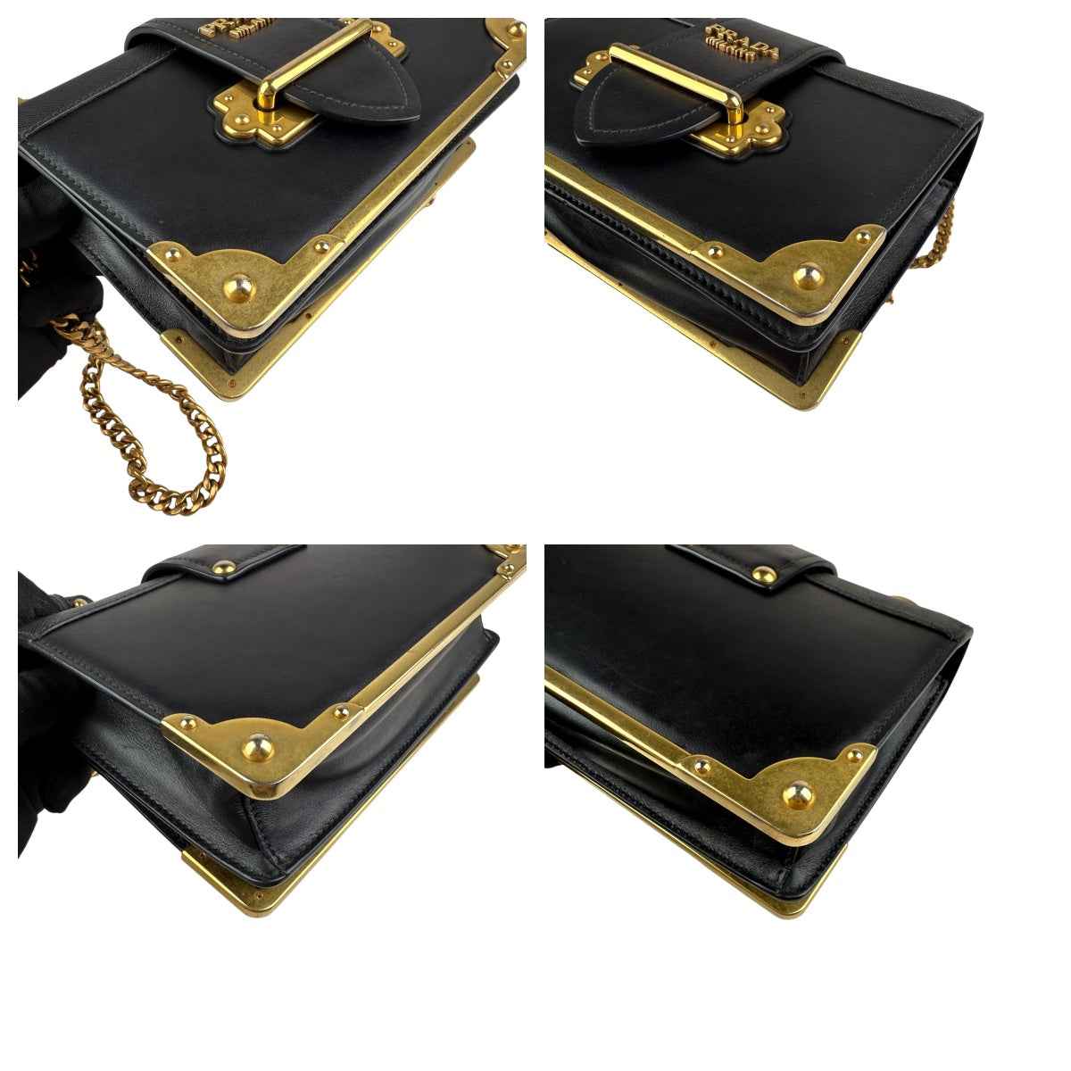 Prada City Calf And Saffiano Leather Cahier Crossbody Bag