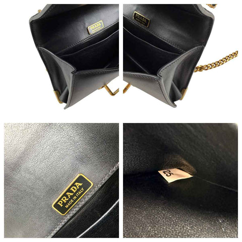 Prada City Calf And Saffiano Leather Cahier Crossbody Bag
