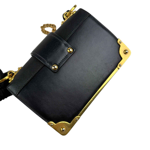 Prada City Calf And Saffiano Leather Cahier Crossbody Bag