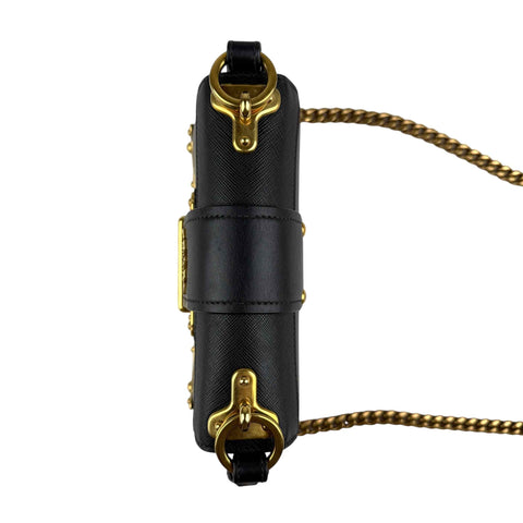 Prada City Calf And Saffiano Leather Cahier Crossbody Bag