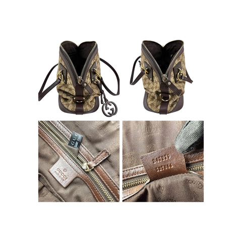 Gucci Medium GG Canvas Charm Dome Satchel