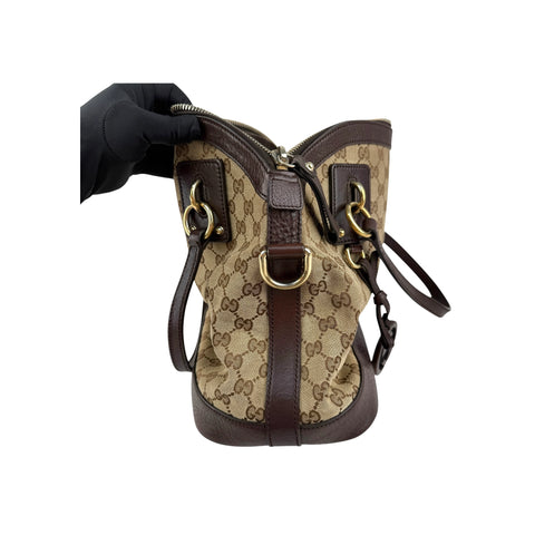Gucci Medium GG Canvas Charm Dome Satchel