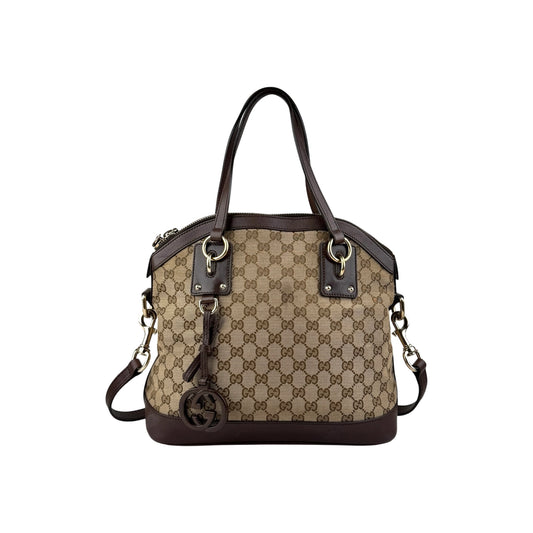 Gucci Medium GG Canvas Charm Dome Satchel