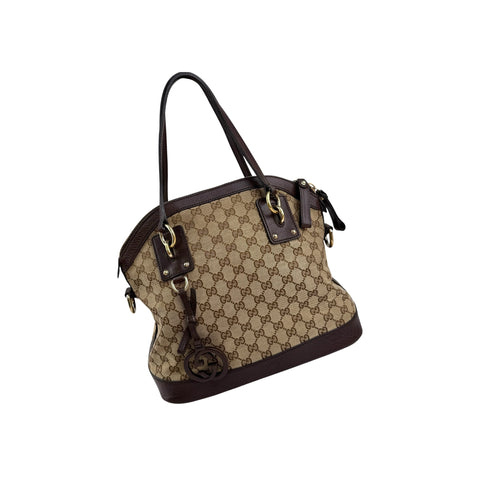 Gucci Medium GG Canvas Charm Dome Satchel