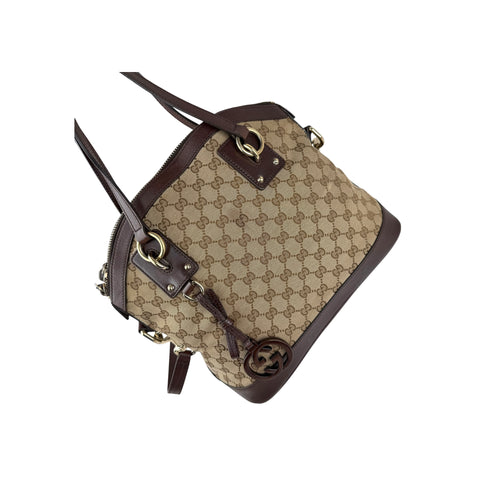 Gucci Medium GG Canvas Charm Dome Satchel