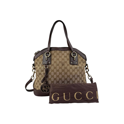 Gucci Medium GG Canvas Charm Dome Satchel
