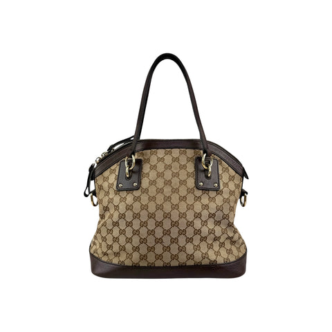 Gucci Medium GG Canvas Charm Dome Satchel