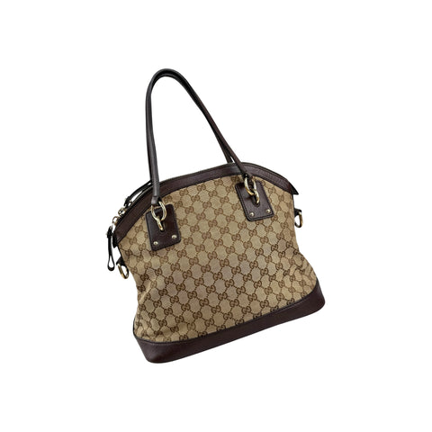Gucci Medium GG Canvas Charm Dome Satchel
