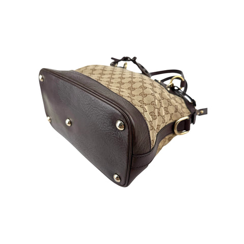 Gucci Medium GG Canvas Charm Dome Satchel