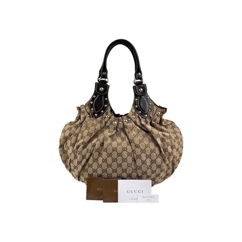 Gucci Monogram Pelham Hobo Shoulder Bag