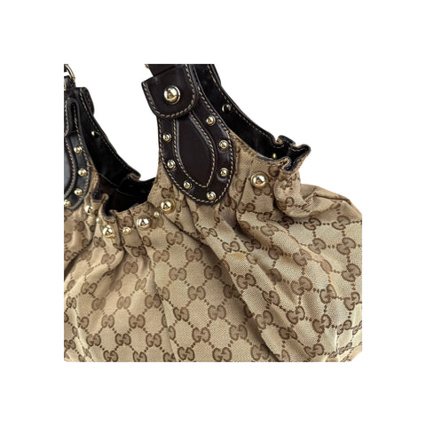 Gucci Monogram Pelham Hobo Shoulder Bag