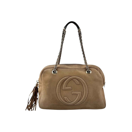 Gucci Nubuck Leather Soho Chain Shoulder Bag
